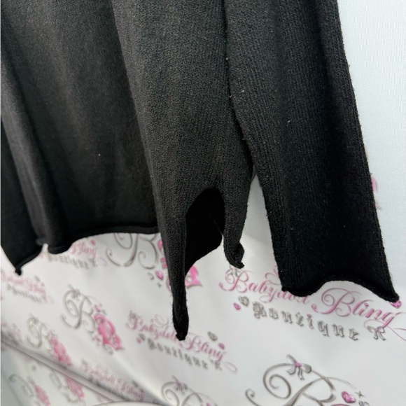 Gilli sweater pull over hello beautiful white knitted cozy Black Knit Sweater - Picture 11 of 12